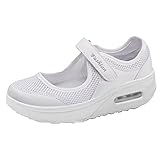 YOUQQI Laufschuhe Damen Casual Slip On Sportschuhe Atmungsaktiv Mesh Sportschuhe Freizeit Leichtgewicht Laufschuhe Bequem Freizeitschuhe Outdoor rutschfeste F