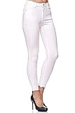 Elara Damen Jeans Chunkyrayan 4D434 Weiss Berlin 32 (2XS)