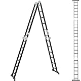 ALDORR Professional 4x6 Klappleiter aus hochwertigem Aluminium | Mehrzweckleiter | Belastbarkeit bis zu 150kg | Sicher und zuverlässig (EN131)