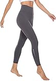 JOYSPELS Leggings Damen, Sporthose Damen, Sport Leggins für Damen, Bleigrau, S=DE36