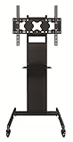 Vom Boden bis zur Decke drehbare Mobile Universal-TV-Stützbasis, mobiler Wagen, geeignet für 32-75-Zoll-TV-Bildschirme, das maximale Traggewicht kann 50 kg