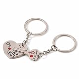 XHYKL Smiley Love Lock Metal Keychain Ring Schlüsselring Keychain Geschenk