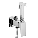 Chrome Handheld-Bidet-Sprayer for Toilette, Messing-Tuch-Windel-Sprüh-Kit-Wandmontage-Single-Griff-Bidet-Sprayer-Set mit heißem und kaltem Wasser, Toiletten-Bidet-Sprayer-Kit for persönliche Hyg