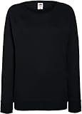 Damen Lightweight Raglan Sweat - In vielen tollen Farben Farbe Schwarz Größe M