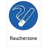 Schild Kombischild: Raucherzone PVC 29,7 x 21