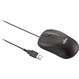 Fujitsu Mouse M520 Black Optische Maus 3 Tasten Tilt Wheel Marble Grey 1000 DPI USB Leitung 1, 8m White Box