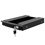 wip solutions – LIVABOX Büro-Utensilienauszug – abschließbare Unterbau Schublade aus Metall für Schreibtisch, Empfangstheken oder Werkbänke (Schwarz, 221 x 263 x 45 mm)