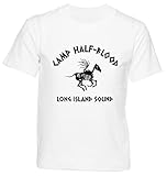 Camp Half-Blood Pegasus Skull Weißes T-Shirt Kinder Jungen Mädchen Kurzarm Rundem Hals White Kids Boys Girls XL