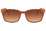 Cheapass Sonnenbrille Klassisch Lässig Rechteckiger Brauner Rahmen und Braune Verlaufsgläser Herren Modeaccessoire UV400 Schutz & 100% recy