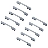 Möbelgriffe 3 Zoll Mattsilber 10er Pack,Schubladengriff 5 Zoll Lochmitte,Solides Weltraum-Aluminium,Moderne Einfachheit,Amerikanischer Leichter Luxus (Size : Hole Distance:128mm)