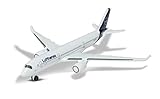 Majorette 212057980Q02 Airbus 350 Lufthansa, Spielzeugflugzeug, Originaldesign, Spielzeug, Flugzeug, ca. 11 cm, weiß, für Kinder ab 3 J