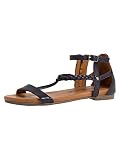 Tamaris Damen 1-1-28043-26 Riemchensandalen, Blau, 39 EU