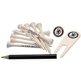 Chelsea FC Golf-Geschenkset (Einheitsgröße) (Weiß/Schwarz)