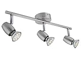 SEESEER LED Deckenleuchte, Schwenkbar, ,LED Deckenstrahler, 3- Flammig, inkl. 3 x 3W GU10 LED Leuchtmittel, Warmweiß Lichtfarbe, Spotbalken, Deckenlampe, Deckensp