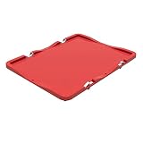 Karton EU Scharnierdeckel für Euroboxen 40x30 cm rot Deckel lebensmittelecht Eurobehälter Transportbox Lagerbox Behälter Lagerkiste Stapelbox