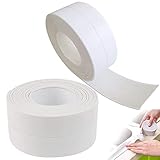 2 Rollen Dichtungsstreifen, Wasserdichtes, Schimmelfestes Dichtmittel Pe Flexibles Selbstklebendes Klebeband Mit Falte Für Küche Badezimmer Boden Wandk