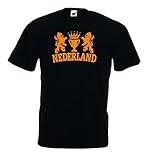 World-of-Shirt Nederland Krone Löwe Herren T-Shirt Trikot|XXXL