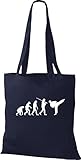 Krokodil Stoffbeutel Evolution Kampfsport Judo Karate Aikido Kung FU Jiu Jitsu Baumwolltasche, Beutel, Shopper Umhängetasche, Farbe navy