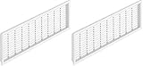 Gedotec Tür-Gitter weiß Lüftungsgitter rechteckig Lochblech Kunststoff - H4123 | Möbelgitter 68 x 227 mm | Belüftungsgitter geschlitzt mit Abdeckrand | MADE IN GERMANY | 2 Stück - Abluftgitter eckig
