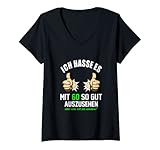Damen 60. Geburtstag Geschenk Sechzig Jahre Geburtstagsgeschenk T-Shirt mit V