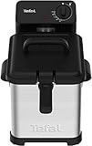 Tefal Family Pro Access Fritteuse mit Öl, Kapazität: 4,0 Liter, spülmaschinengeeignete Teile, herausnehmbarer Behälter, 3000 Watt, Schnelle Aufheizzeit, Perfekte Frittierergebnisse, Edelstahl-Schw