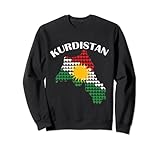 Kurdistan mit den Herzen Kurdische Flagge mit Karte Sw