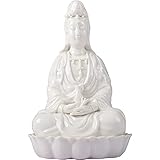 TJUYT Guan Yin Statue mit weißem Finanzen Premium Guan Yin Statue Buddhist Avalokiteshvara Kuaneiein/Buddhismus Statue auf L