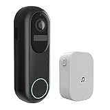 Weber Protect Video Türklingel mit FHD Kamera, 180 Tage Akku, Kabellos, Ohne Gebühren, Personenerkennung, Zwei-Weg-Audio, Speicherung auf SD