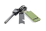 Feuerstarter mit Pfeife Magnesium Feuerstein Feuerstab Survival Feuerzeug