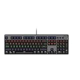 N / B Mechanische Gaming-Tastatur, kabelgebunden, kompakte Tenkeyless-RGB, mechanische Hintergrundbeleuchtung, Multimedia-Tasten und Zahlentasten, für Windows Mac und PC G
