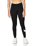 Nike Damen Essential Gx Mr Swoosh Hose, Black/White, M