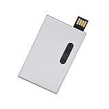 Uflatek 16 GB USB-Stick Business Kreditkarten USB 2.0 Flash-Laufwerk Metall Shell Speicherstick 16GB Silber Flash Drive Scheckkartenform Neuheit Memory Stick Extern Speicher für Computer Laptop und PC