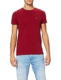 Tommy Hilfiger Herren STRETCH SLIM FIT TEE T-Shirt, Regatta Rot, XL