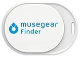 musegear Schlüsselfinder Mini mit Bluetooth App I Keyfinder laut für Handy in weiß I GPS Ortung/Kopplung I Schlüssel F