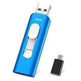 Usb Stick Kompatibel Mit Iphone 128Gb 4 In 1 Speichererweiterung Handy Usb 3.0 Flash Drive Kompatibel Mit Ios Otg Andriod Handy Computer Laptop Pc(Gold）