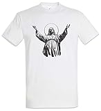 Urban Backwoods Jesus I Herren T-Shirt Weiß Größe XL