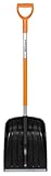 Fiskars Schneeschaufel für kleine Schneemengen, Blattbreite: 35 cm, Kunststoff-Blatt/Aluminium-Stiel, Schwarz/Orange, SnowXpert, 1003468
