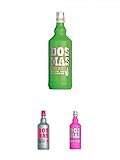 Dos Mas KISS SHOT Minze mit Vodka 0,7 Liter + Dos Mas NUTS NOUGAT Haselnuss Shot mit Vodka 0,7 Liter + Dos Mas PINK SHOT mit Vodka 0,7 L