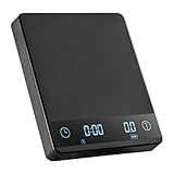 MagiDeal Elektronische Kaffeewaage mit Timer LED-Anzeige Digitale Lebensmittel-Küchenwaage Lebensmittelwaage zum Back