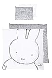 roba Wiegenset 2-tlg, Kollektion „miffy“, Wiegenbettwäsche 80x80 cm, Wendebettwäsche, 100% Baumwolle, Bettbezug: 80x80 & Kissenbezug 40x35