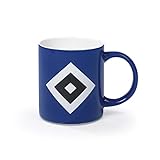 Hamburger SV Kaffeebecher mit Logo Die Keramik-Tasse für echte Fans! Offizieller Fanartikel Spülmaschinen- und mikrowellengeeignet 350 ml Fassungsvermögen [blau/weiß/schwarz]