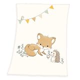 Herding Baby Best Microfaserflausch-Decke, Polyester, beige, 75 x 100
