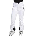 Trespass Amaura, White, L, Wasserdichte Skihose mit Knöchelreißverschlüssen für Damen, Large, Weiß