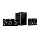 auna Areal Touch Surround Sound System 5.1-Kanal Heimkinosystem Lautsprechersystem (95 Watt RMS, 16,5cm (6,5'') OneSide Bassreflex-Subwoofer, Bluetooth, USB-Port, SD-Slot, mit Fernbedienung) schw