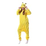 Schlafanzug Charizard Onesie Erwachsene Frauen Männer Pyjamas Cartoon Tier Charmander Dragon Kigurumis Party Winter Warm Cute Pyjama Schlafanzug-Pikachu_L