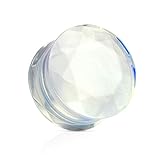 Treuheld® | Stein Plug - Kristall - OPALITH - leicht milchig transparent (hellblau-rosa schimmernd) - 7 Größen: 5-16mm - Double Flare - Piercing Plug aus Opal Stein 5