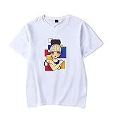 CAFINI Katy Perry T-Shirt, Street Fashion Top für Damen und Herren, lässiger und Bequemer Singer Print Kurzarm Pullover (2XS-4XL)