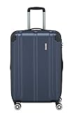 Travelite 4-Rad Koffer M mit TSA Schloss + Dehnfalte, Gepäck Serie CITY: Robuster Hartschalen Trolley mit kratzfester Oberfläche, 073048-20, 68 cm, 78 Liter (erweiterbar auf 86 L), marine (blau)