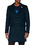 Scotch & Soda Mens Klassischer einreihiger Mantel aus Wollmischung Wool Blend Coat, Arctic Teal 3856, XL