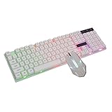 Baoblaze Kabelgebundenes Gaming RGB LED Tastatur PC Gaming Maus Set für Spiele Live Show